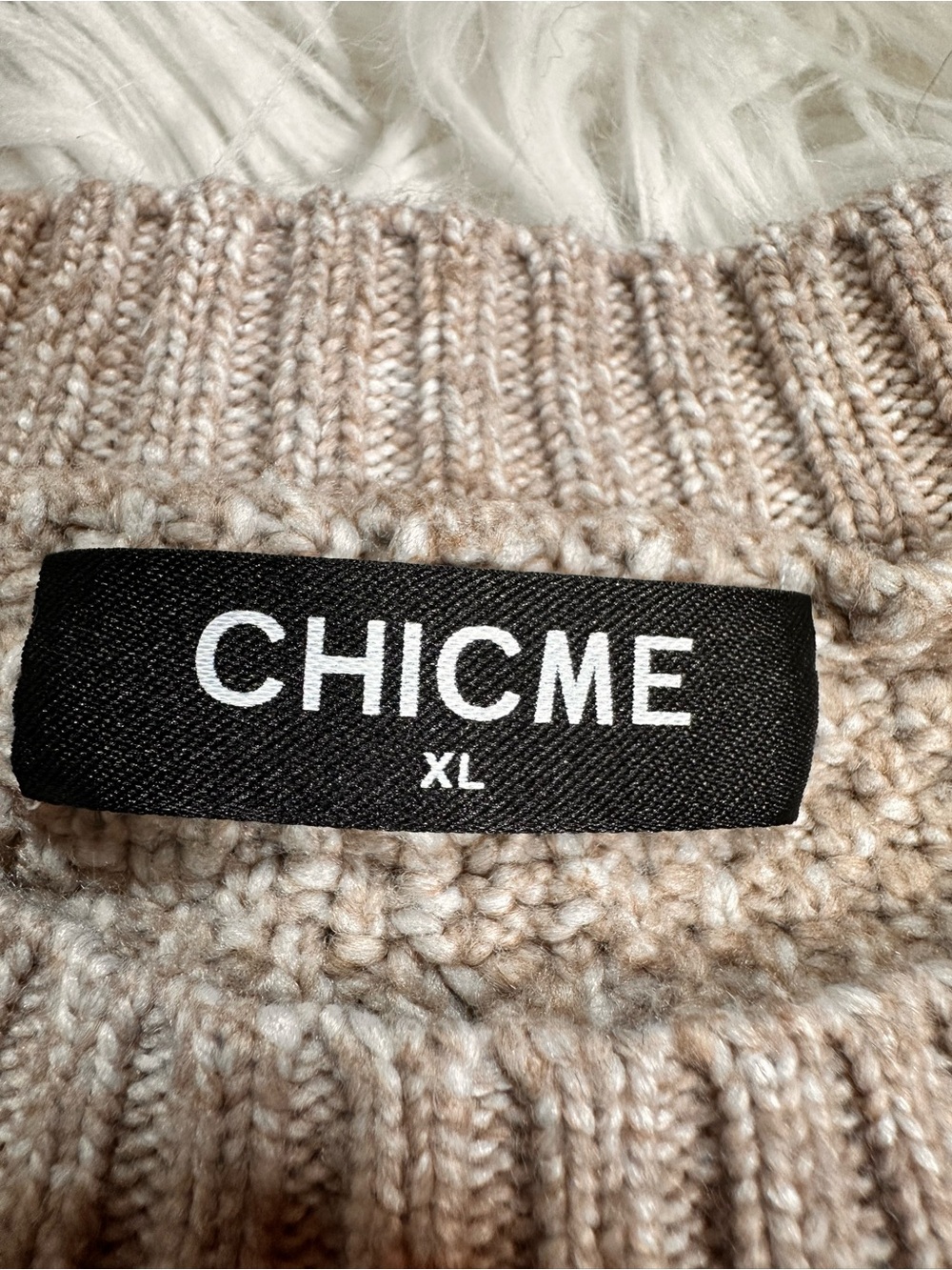 Chicme • Oatmeal Loose Sweater Dress - Picture 8 of 8